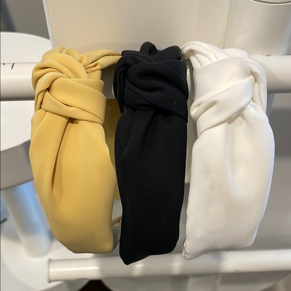 Yellow, Black and White Knotted Hair Accessories